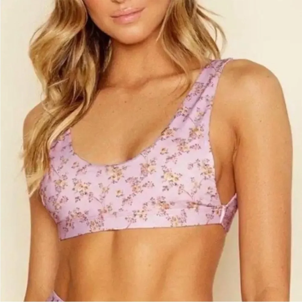 Dippin’ Daisy’s Golden Rose Floral Festival Bikini Top